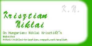 krisztian niklai business card